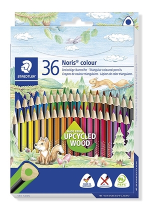 Staedtler Crayon de couleur Noris en bois recyclé triangulaire (36)